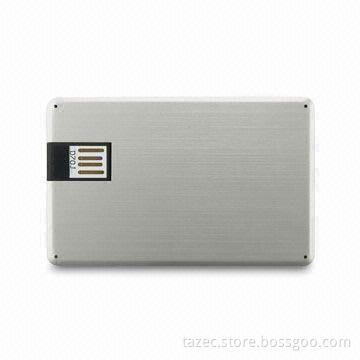 Card-shaped USB Flash Drive with Write Protection Switch, Supports Plug-and-play Function